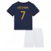Günstige Frankreich Antoine Griezmann #7 Babykleidung Heim Fussballtrikot Kinder WM 2022 Kurzarm (+ kurze hosen)